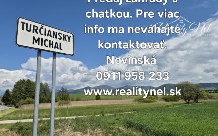 Exkluzívne na predaj záhrada s chatkou v Turčianskom Michale